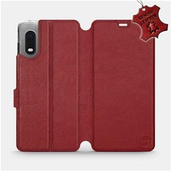 Flip pouzdro na mobil Samsung Xcover PRO - Tmavě červené - kožené -   Dark Red Leather (5903516239702)