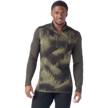 Smartwool CLASSIC THERMAL MERINO BL 1/4 ZIP Pánské termo triko, khaki, velikost