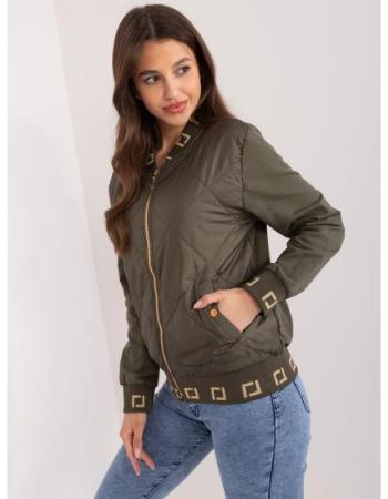 Dámská bunda bomber se zapínáním na zip SEW khaki