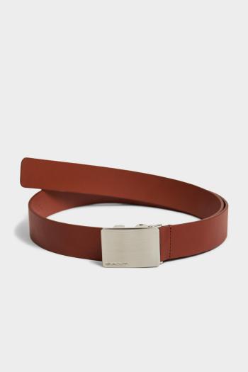 OPASEK GANT PLAQUE BUCKLE LEATHER BELT WEATHERED BROWN