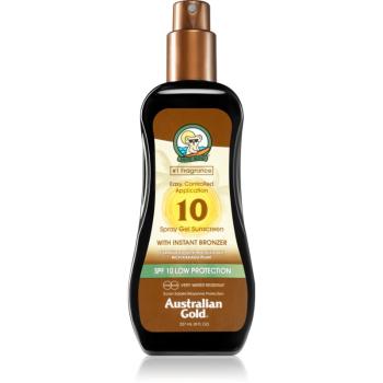 Australian Gold Spray Gel Sunscreen With Instant Bronzer ochranný sprej na opalování s bronzerem SPF 10 237 ml