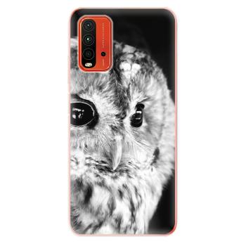 Odolné silikonové pouzdro iSaprio - BW Owl - Xiaomi Redmi 9T