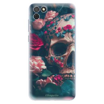 Odolné silikonové pouzdro iSaprio - Skull in Roses - Honor 9S