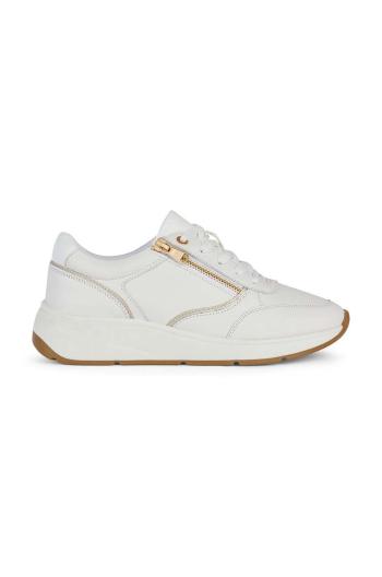 Kožené sneakers boty Geox D CRISTAEL bílá barva, D45MXE 00085 C1000