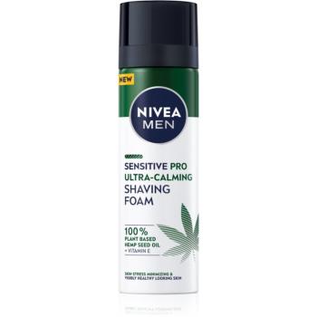 Nivea Men Sensitive Hemp pěna na holení s konopným olejem 200 ml