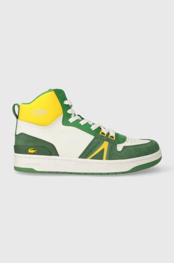 Kožené sneakers boty Lacoste L001 Leather Colorblock High-Top zelená barva, 45SMA0027