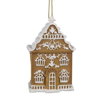 Závěsná vánoční ozdoba perníková chaloupka Gingerbread House - 6*4*9 cm 6PR4212