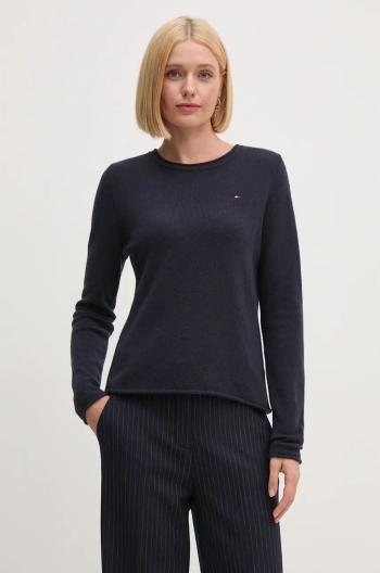 Svetr Tommy Hilfiger dámský, tmavomodrá barva, lehký, WW0WW44161