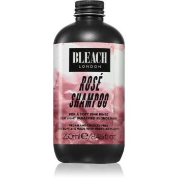 Bleach London Rosé Road Rosé tónovací šampon pro blond vlasy 250 ml