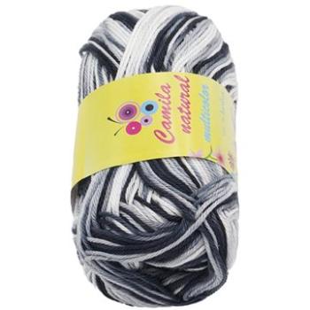 Camila multicolor 50g - 9017 bílá, šedá (6768)