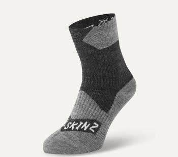 Sealskinz Waterproof All Weather Ankle Length Sock Black/Grey Marl L Cyklo ponožky