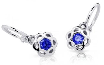Cutie Jewellery Dětské náušnice z bílého zlata C2179-10-X-2 modrá