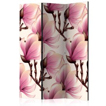 Paraván Blooming Magnolias Dekorhome 135x172 cm (3-dílný)