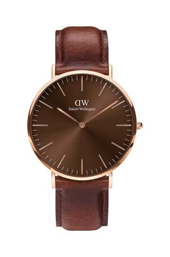 Hodinky Daniel Wellington hnědá barva