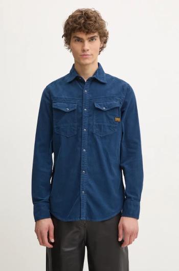 Košile G-Star Raw pánská, modrá barva, slim, s klasickým límcem, D25223-C436