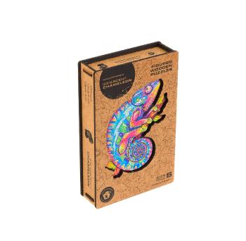 Unidragon Dřevěné puzzle Iridescent Chameleon 107 ks