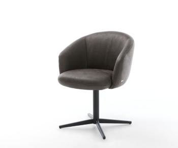 Jídelní židle Caja-Flex s područkami mikrovlákno antracitová vintage