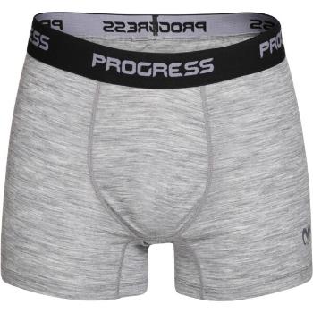 PROGRESS WARRIOR Pánské merino boxerky, šedá, velikost