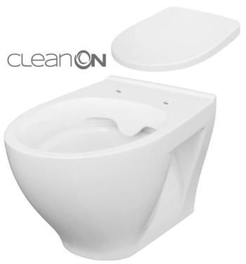 CERSANIT SET ZÁVĚSNÁ WC MÍSA MODUO CLEANON + WC SEDÁTKO  K701-262