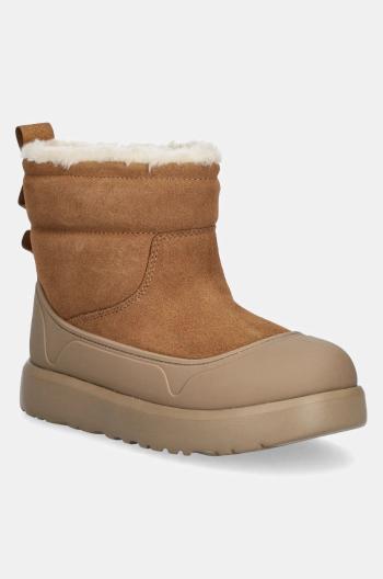 Dětské semišové sněhule UGG KIDS CLASSIC MINI MOD hnědá barva, 1157691K