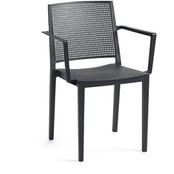 ROJAPLAST Židle zahradní GRID ARMCHAIR, antracit (5604916050644)