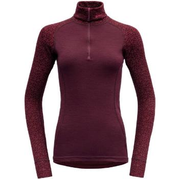 Devold DUO ACTIVE WOMAN ZIP NECK Dámský rolák, hnědá, velikost