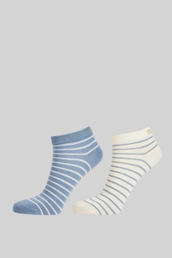 PONOŽKY GANT BRETON STRIPE ANKLE SOCKS 2-PACK DOVE BLUE