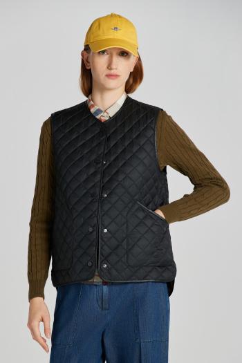 VESTA GANT QUILTED VEST EBONY BLACK