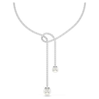 Swarovski Jedinečný náhrdelník se zirkony a Swarovski perlou Matrix 5692416