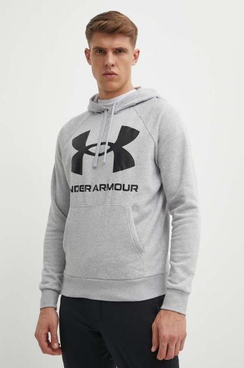 Mikina Under Armour pánská, šedá barva, s potiskem, 1357093-652