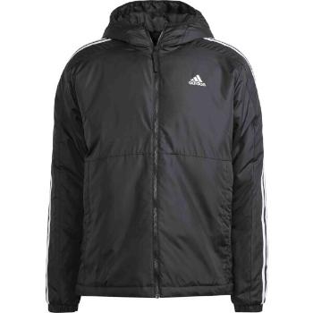 adidas ESSENTIALS 3-STRIPES INSULATED HOODED Pánská bunda, černá, velikost