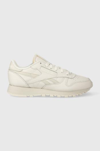 Kožené sneakers boty Reebok Classic Leather béžová barva