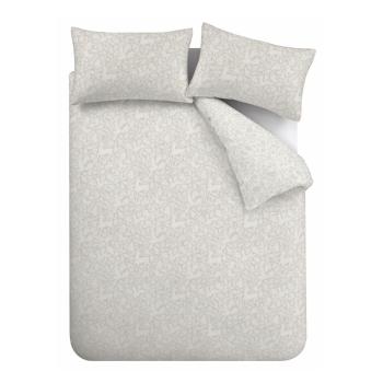 Szürkésbézs kétszemélyes pamut ágyneműhuzat 200x200 cm Woodland – Bianca
