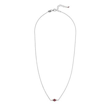 Alisia Minimalistický stříbrný náhrdelník s granátem AL4895-Argento-Granato