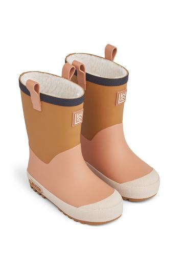 Dětské holínky Liewood Sasha Thermo Rainboot zelená barva, LW19376