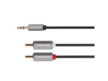 Kabel Jack 3.5mm stereo/2x Cinch 1m KRUGER & MATZ KM1218 Basic