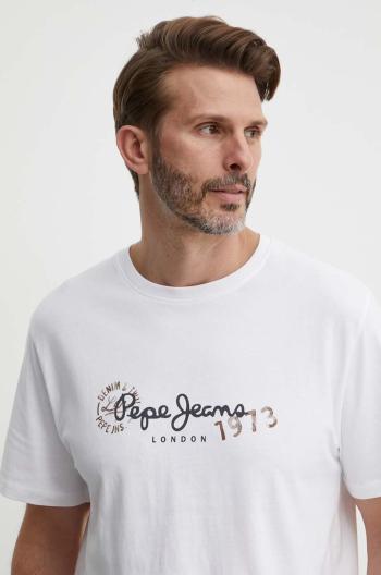 Tričko Pepe Jeans CAMILLE bílá barva, s potiskem, PM509373