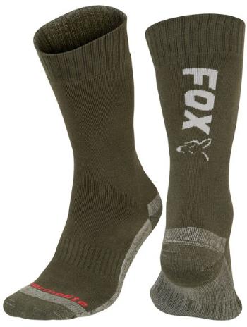 Fox ponožky collection green silver thermolite long sock - 40-43