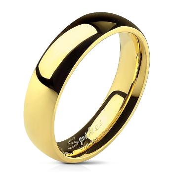 Obrúčka z chirurgickej ocele, zlatý odtieň, lesklý hladký povrch, 5 mm - Veľkosť: 59 mm
