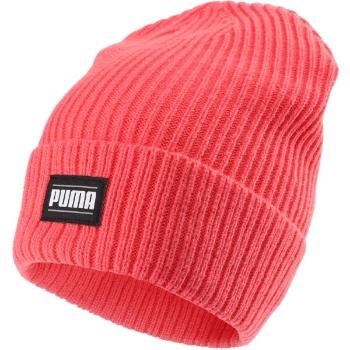 Puma RIBBED CLASSIC CUFF BEANIE Pletená čepice, růžová, velikost