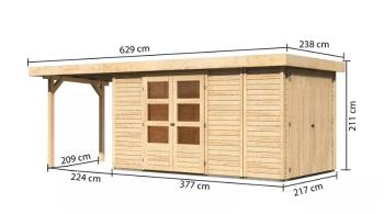 Dřevěný zahradní domek RETOLA 5 Lanitplast 601 cm