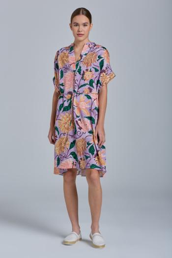 ŠATY GANT D2. DAHLIA PRINT DRESS CROCUS PURPLE