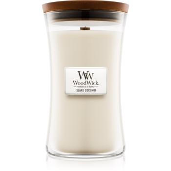 Woodwick Island Coconut vonná svíčka s dřevěným knotem 609.5 g