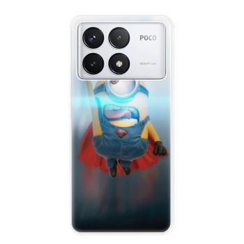 Odolné silikonové pouzdro iSaprio - Mimons Superman 02 - Poco F6 Pro