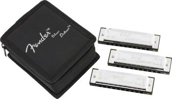 Fender Blues Deluxe Harmonica Pack of 3 with Case