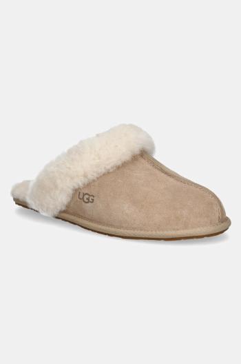 Semišové papuče UGG Scuffette II béžová barva, 1106872-SAN