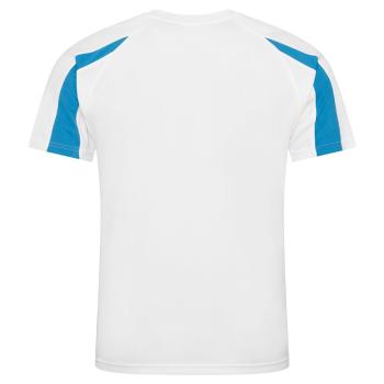 Just Cool Dětské sportovní tričko Contrast Cool T - Bílá / modrá | 5-6 let