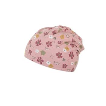 Sterntaler Čepice Slouch Beanie Flowers Pale Pink