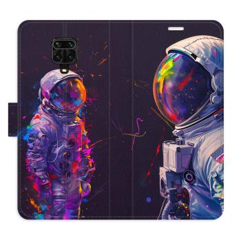 Flipové pouzdro iSaprio - Neon Astronaut 02 - Xiaomi Redmi Note 9 Pro / Note 9S