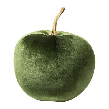 Zelené sametové dekorativní jablko Apple L - 33*33*36cm DCFAG33